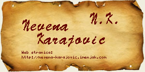 Nevena Karajović vizit kartica